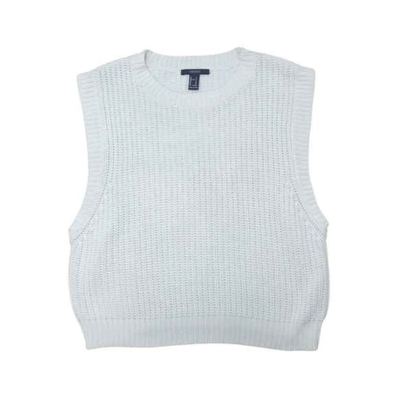 Chunky Knit Sleeveless Sweater Vest with Large Arm Openings Size Medium - Picture 6 of 7